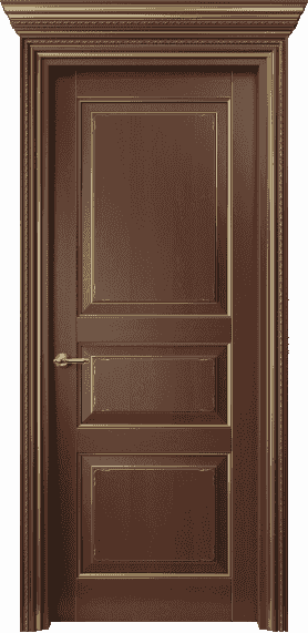 Дверь межкомнатная 6231 БКЗ. Цвет Бук коричневый с золотом. Материал Массив бука с патиной. Коллекция Royal. Картинка.