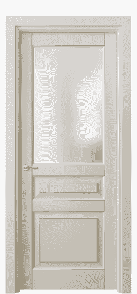 Дверь межкомнатная 0710 БОСП САТ. Цвет Бук облачный серый с позолотой. Материал  Массив бука эмаль с патиной. Коллекция Lignum. Картинка.