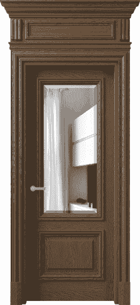Дверь межкомнатная 7302 ДТМ.М ДВ ЗЕР Ф. Цвет Дуб туманный матовый. Материал Массив дуба матовый. Коллекция Antique. Картинка.