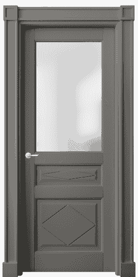 Дверь межкомнатная 6344 БКЛС САТ. Цвет Бук классический серый. Материал Массив бука эмаль. Коллекция Toscana Rombo. Картинка.