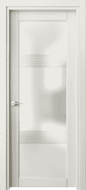 Дверь межкомнатная 6112 ДМБ САТ. Цвет Дуб молочно-белый. Материал Массив дуба эмаль. Коллекция Ego. Картинка.