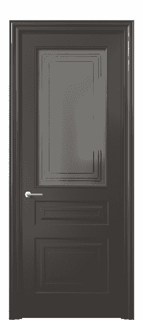 Дверь межкомнатная 8412 МАН Серый сатин с гравировкой. Цвет Матовый антрацит. Материал Гладкая эмаль. Коллекция Mascot. Картинка.