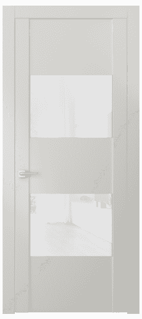Дверь межкомнатная 4115 БШ БЛ. Цвет Белый шёлк. Материал Ciplex ламинатин. Коллекция Quadro. Картинка.