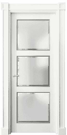 Дверь межкомнатная 6310 БЖМС САТ-Ф. Цвет Бук жемчуг с серебром. Материал  Массив бука эмаль с патиной. Коллекция Toscana Plano. Картинка.