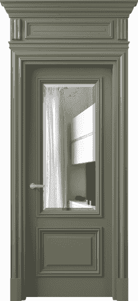 Дверь межкомнатная 7302 БОТ ДВ ЗЕР Ф. Цвет Бук оливковый тёмный. Материал Массив бука эмаль. Коллекция Antique. Картинка.