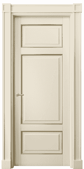 Дверь межкомнатная 6307 БМЦП. Цвет Бук марципановый с позолотой. Материал  Массив бука эмаль с патиной. Коллекция Toscana Plano. Картинка.