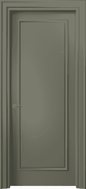 Дверь межкомнатная 8101 МОТ. Цвет Матовый оливковый тёмный. Материал Гладкая эмаль. Коллекция Paris. Картинка.