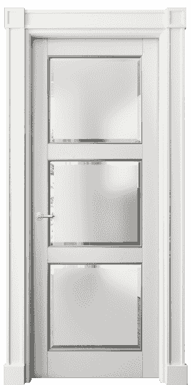 Дверь межкомнатная 6310 БСРС САТ-Ф. Цвет Бук серый с серебром. Материал  Массив бука эмаль с патиной. Коллекция Toscana Plano. Картинка.