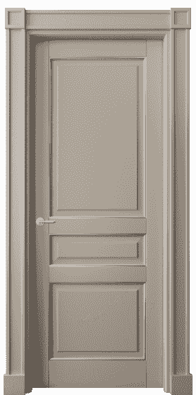 Дверь межкомнатная 6305 ББСКС. Цвет Бук бисквитный с серебром. Материал  Массив бука эмаль с патиной. Коллекция Toscana Plano. Картинка.