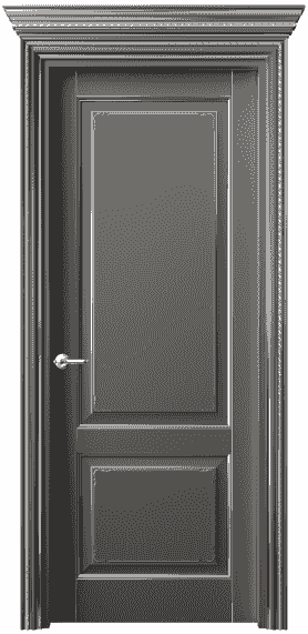 Дверь межкомнатная 6211 БКЛСС. Цвет Бук классический серый с серебром. Материал  Массив бука эмаль с патиной. Коллекция Royal. Картинка.