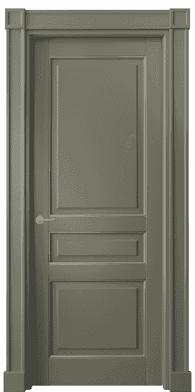 Дверь межкомнатная 6305 БОТС. Цвет Бук оливковый тёмный с серебром. Материал  Массив бука эмаль с патиной. Коллекция Toscana Plano. Картинка.