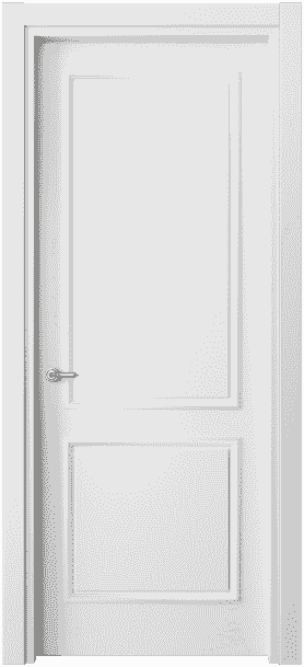 Дверь межкомнатная 8121 МБЛ . Цвет Матовый белоснежный. Материал Гладкая эмаль. Коллекция Paris. Картинка.