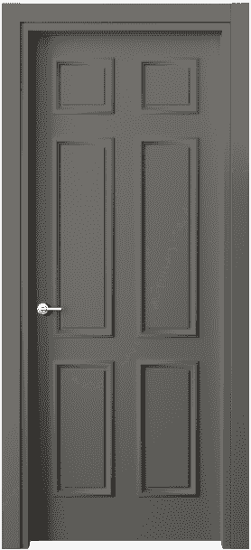 Дверь межкомнатная 8133 МКЛС. Цвет Матовый классический серый. Материал Гладкая эмаль. Коллекция Paris. Картинка.