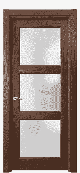 Дверь межкомнатная 0730 ДКЧ.Б САТ. Цвет Дуб коньячный брашированный. Материал Массив дуба брашированный. Коллекция Lignum. Картинка.