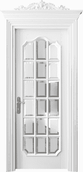 Дверь межкомнатная 6610 ББЛ САТ Ф. Цвет Бук белоснежный. Материал Массив бука эмаль. Коллекция Imperial. Картинка.