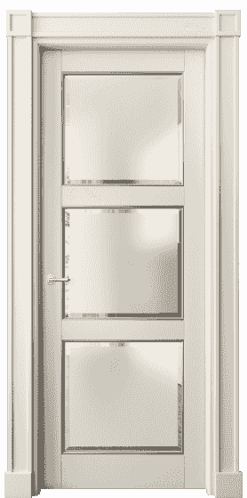 Дверь межкомнатная 6310 БМЦС САТ-Ф. Цвет Бук марципановый с серебром. Материал  Массив бука эмаль с патиной. Коллекция Toscana Plano. Картинка.