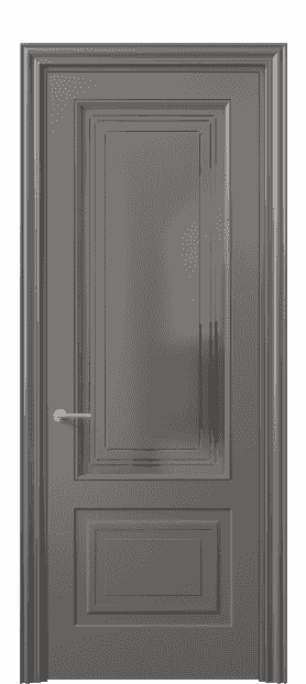 Дверь межкомнатная 8452 МКЛС Серый сатин с гравировкой. Цвет Матовый классический серый. Материал Гладкая эмаль. Коллекция Mascot. Картинка.