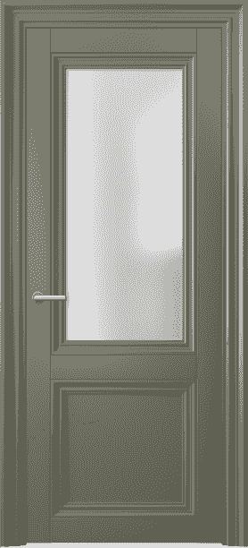 Дверь межкомнатная 2524 МОТ САТ. Цвет Матовый оливковый тёмный. Материал Гладкая эмаль. Коллекция Centro. Картинка.
