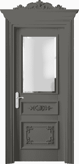Дверь межкомнатная 6502 БКЛС САТ-Ф. Цвет Бук классический серый. Материал Массив бука эмаль. Коллекция Imperial. Картинка.