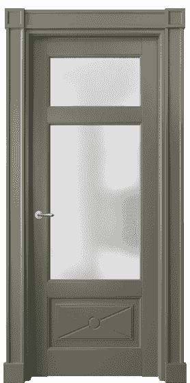 Дверь межкомнатная 6366 БОТ САТ. Цвет Бук оливковый тёмный. Материал Массив бука эмаль. Коллекция Toscana Litera. Картинка.