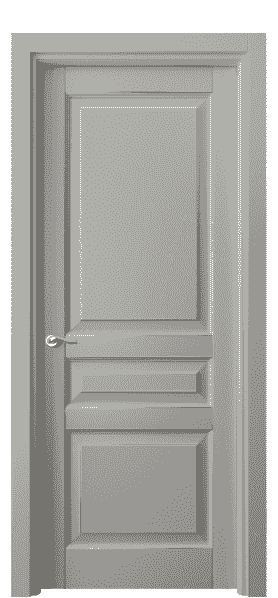 Дверь межкомнатная 0711 БНСРП. Цвет Бук нейтральный серый с позолотой. Материал  Массив бука эмаль с патиной. Коллекция Lignum. Картинка.