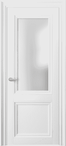 Дверь межкомнатная 2524 БШ САТ. Цвет Белый шёлк. Материал Ciplex ламинатин. Коллекция Centro. Картинка.