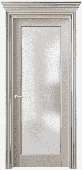 Дверь межкомнатная 6202 БСБЖС САТ. Цвет Бук светло-бежевый серебряный антик. Материал  Массив бука эмаль с патиной. Коллекция Royal. Картинка.