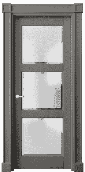 Дверь межкомнатная 6310 БКЛС САТ-Ф. Цвет Бук классический серый. Материал Массив бука эмаль. Коллекция Toscana Plano. Картинка.