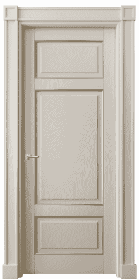 Дверь межкомнатная 6307 БСБЖП. Цвет Бук светло-бежевый с позолотой. Материал  Массив бука эмаль с патиной. Коллекция Toscana Plano. Картинка.