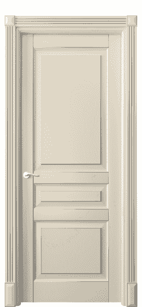 Дверь межкомнатная 0711 БМЦС. Цвет Бук марципановый с серебром. Материал  Массив бука эмаль с патиной. Коллекция Lignum. Картинка.