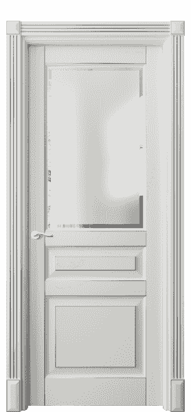 Дверь межкомнатная 0710 БСРС САТ-Ф. Цвет Бук серый с серебром. Материал  Массив бука эмаль с патиной. Коллекция Lignum. Картинка.