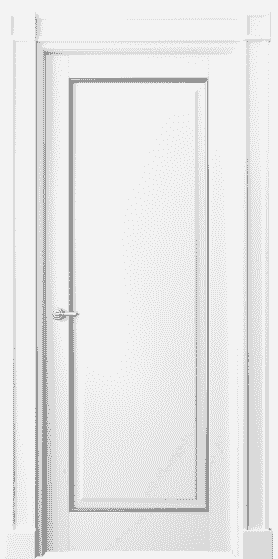 Дверь межкомнатная 6301 ББЛС. Цвет Бук белоснежный с серебром. Материал  Массив бука эмаль с патиной. Коллекция Toscana Plano. Картинка.
