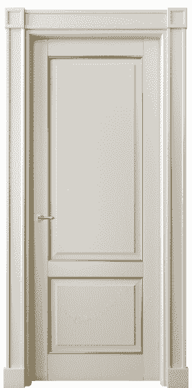 Дверь межкомнатная 6303 БОСП. Цвет Бук облачный серый с позолотой. Материал  Массив бука эмаль с патиной. Коллекция Toscana Plano. Картинка.