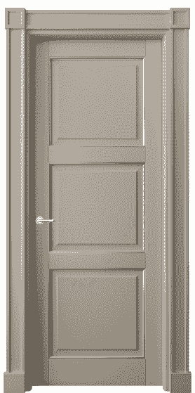 Дверь межкомнатная 6309 ББСКС. Цвет Бук бисквитный с серебром. Материал  Массив бука эмаль с патиной. Коллекция Toscana Plano. Картинка.
