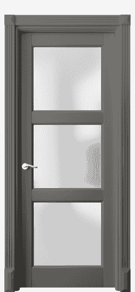 Дверь межкомнатная 0730 БКЛС САТ. Цвет Бук классический серый. Материал Массив бука эмаль. Коллекция Lignum. Картинка.