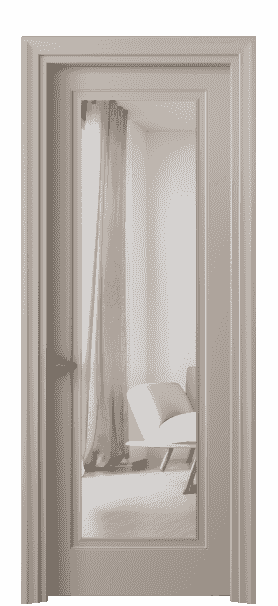 Дверь межкомнатная 8503 МБСК ЗЕР. Цвет Матовый бисквитный. Материал Гладкая эмаль. Коллекция Esse. Картинка.