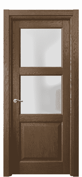 Дверь межкомнатная 0732 ДКР.Б САТ. Цвет Дуб королевский брашированный. Материал Массив дуба брашированный. Коллекция Lignum. Картинка.
