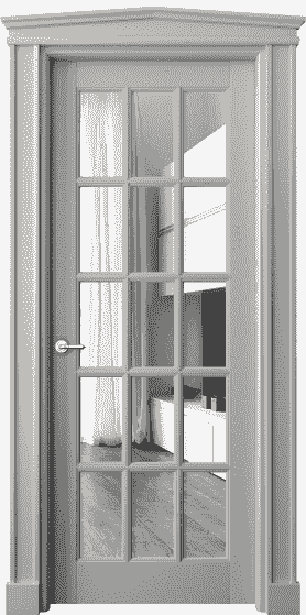 Дверь межкомнатная 6311 БНСР Зеркало. Цвет Бук нейтральный серый. Материал Массив бука эмаль. Коллекция Toscana Grigliato. Картинка.