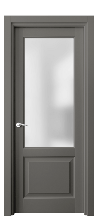 Межкомнатная дверь Лигнум 0740 Матовый классический серый Сатинированное стекло Цена 98999 ₽ | Volhovec