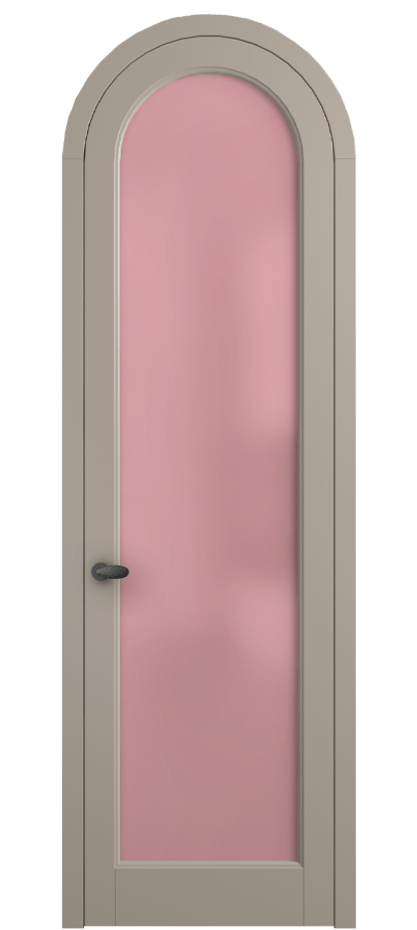 Межкомнатная дверь Palazzo 6814 Матовый бисквитный Сатинированное розовое стекло, триплекс, 6мм Цена 117789 ₽ | Volhovec
