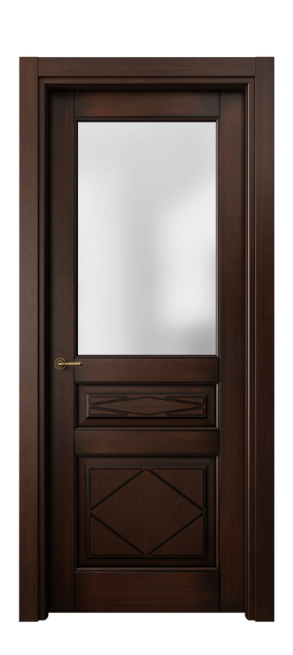 Межкомнатная дверь Тоскана Ромбо 6344 Бук тёмный с патиной Сатинированное стекло Цена 117899 ₽ | Volhovec