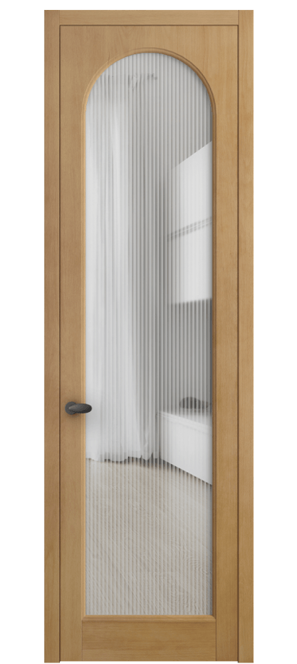 Межкомнатная дверь Palazzo 6804 Бук натуральный матовый Рифлёное стекло "Moru", триплекс, 8 мм Цена 24812490 so'm | Volhovec