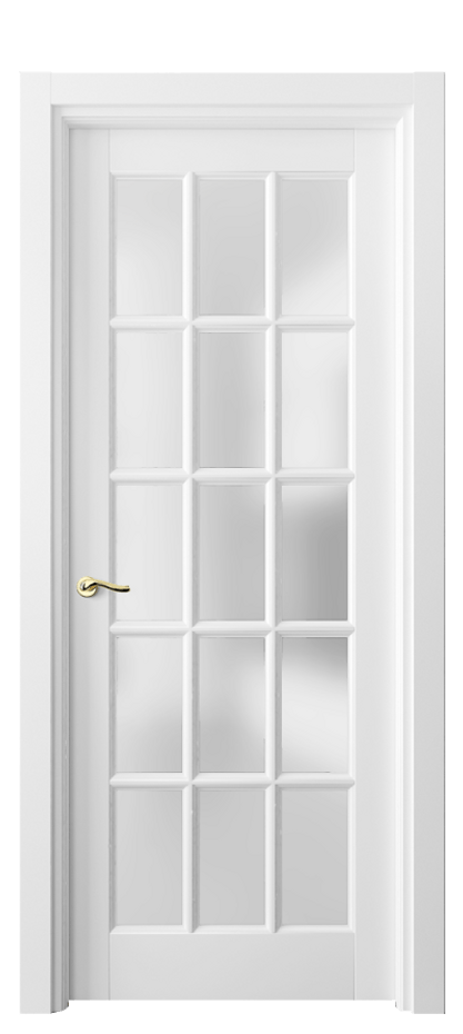 Межкомнатная дверь Lignum 0708 Бук белоснежный Сатинированное стекло Цена 117599 ₽ | Volhovec