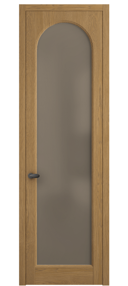 Межкомнатная дверь Palazzo 6804 Дуб солнечный матовый Сатинированное бронзовое стекло, триплекс, 8 мм Цена 139609 ₽ | Volhovec