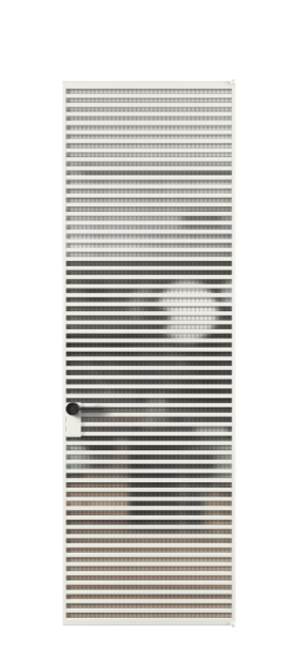 Алюминиевая дверь АЛПЛ040.07 Алюминий светло-серый Декоративное стекло с сеткой "Mesh silver", триплекс Цена 199890  | Volhovec