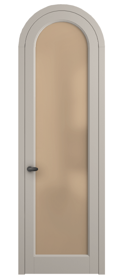 Межкомнатная дверь Palazzo 6814 Матовый светло-бежевый Сатинированное оранжевое стекло, триплекс, 6мм Цена 117789 ₽ | Volhovec