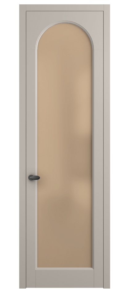 Межкомнатная дверь Palazzo 6804 Матовый светло-бежевый Сатинированное оранжевое стекло, триплекс, 6мм Цена 91169 ₽ | Volhovec