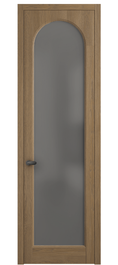 Межкомнатная дверь Palazzo 6804 Дуб мускатный матовый Сатинированное серое стекло, триплекс, 8 мм Цена 139609 ₽ | Volhovec