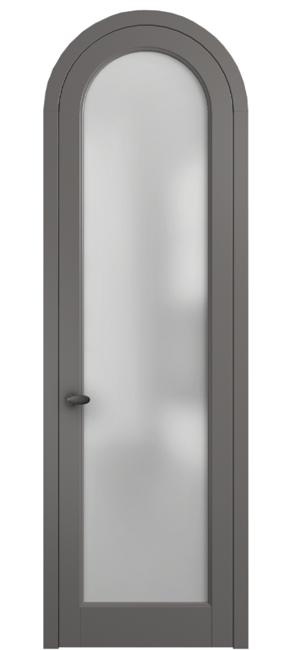 Межкомнатная дверь Palazzo 6814 Матовый классический серый Сатинированное стекло Цена 117789 ₽ | Volhovec
