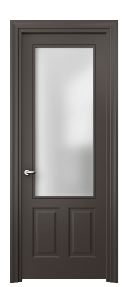 Дверь межкомнатная Esse 8522 Матовый антрацит Сатинированное стекло Фигурный универсальный наличник МАН Цена 56239 ₽ Наличники уже входят в базовый комплект. Фабрика дверей Волховец 8 (800) 551 43 19 Межкомнатная дверь Esse 8522 Матовый антрацит Сатинированное стекло Цена 56239 ₽ | Volhovec